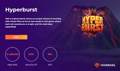 Yggdrasil Releases Hot Adventure Hyper Burst